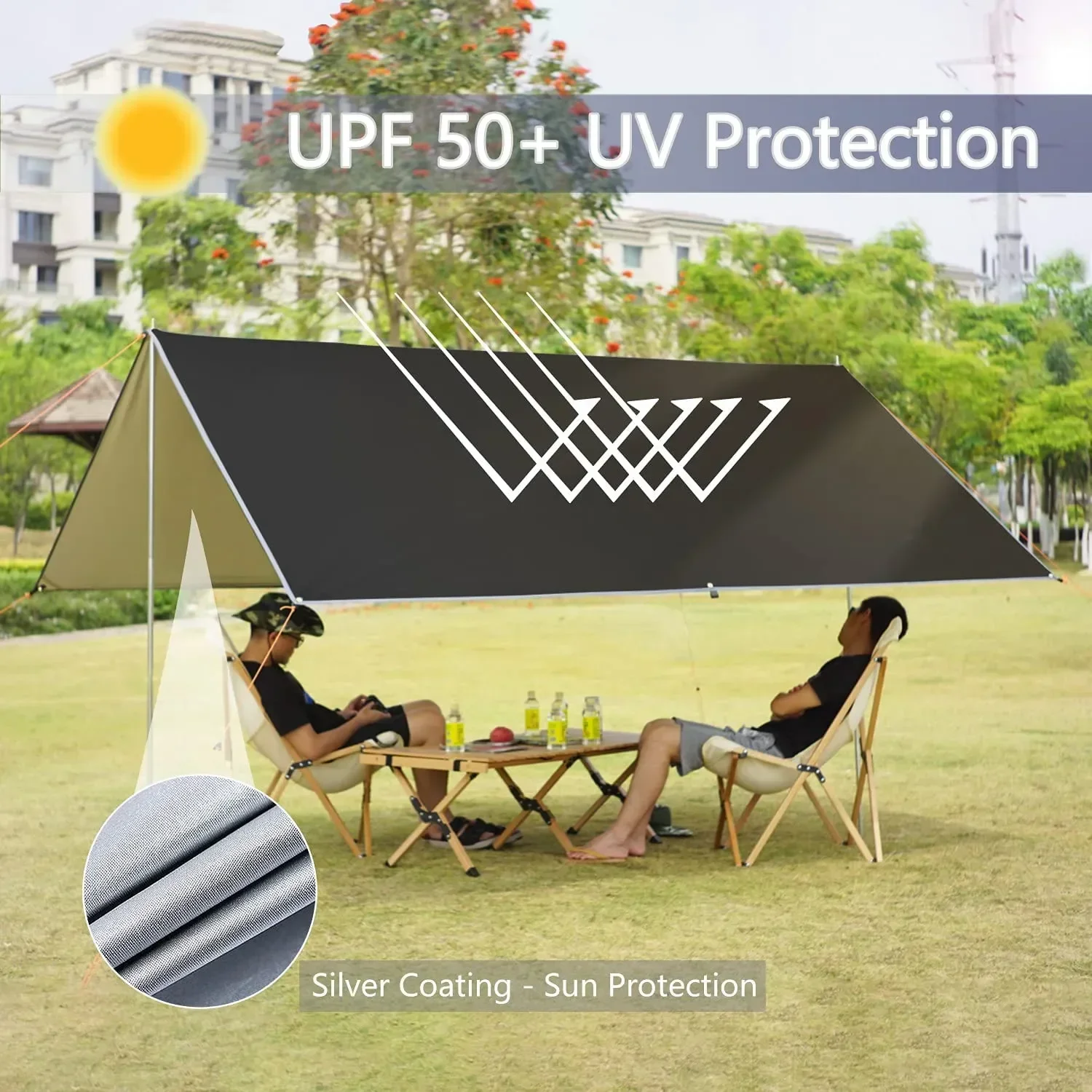 Hammock Rain Tarp - Tenda Parasole Pop-Up di Alta Qualità,