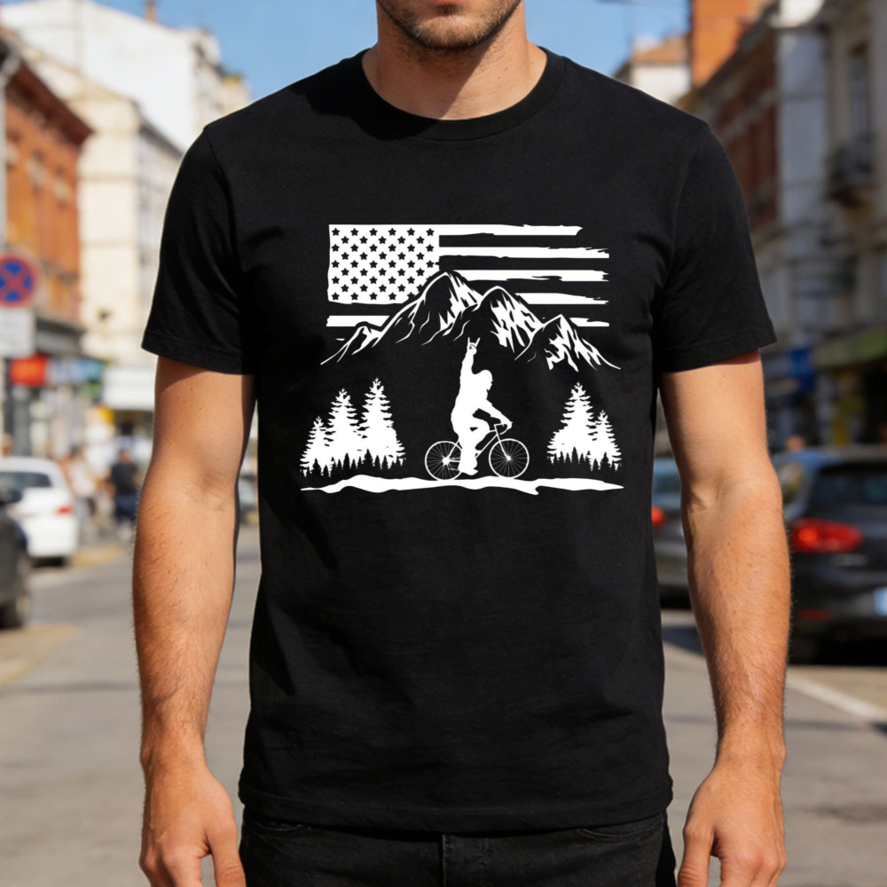 Outdoor Adventure Usa - T-shirt da uomo con bandiera USA